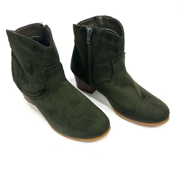 Modern Rush Womens Faux Suede Heel Ankle Booties Sz 8.5 - Picture 6 of 11